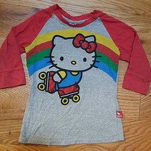 Hello Kitty 3/4 length sleeve shirt